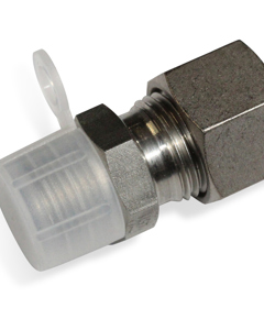 End screw union GE12-PLR 3/8"-1.4571 male EN10226 f/seal. st